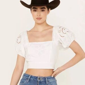 Band of the Free Embroidered Top